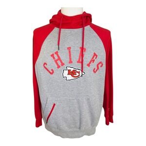 Starter Kansas City Chiefs NFL Raglan Hoodie Mens Large Red Logo